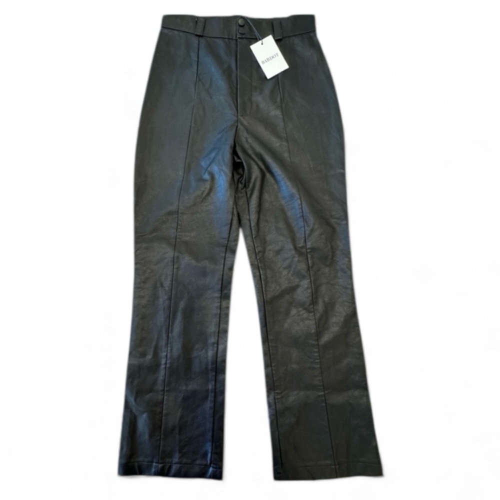 BARDOT FAUX LEATHER HIGH WAISTED PANTS SIZE 8 COLOR BLACK‎  NWT